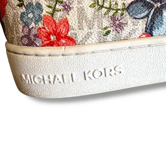 Michael Kors Floral Sneakers Women’s Size 9M Slip On Shoe - Picture 4 of 6